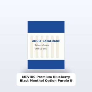 MEVIUS Premium Blueberry Blast Menthol Option Purple 8 – 1 Carton (10 Packs)